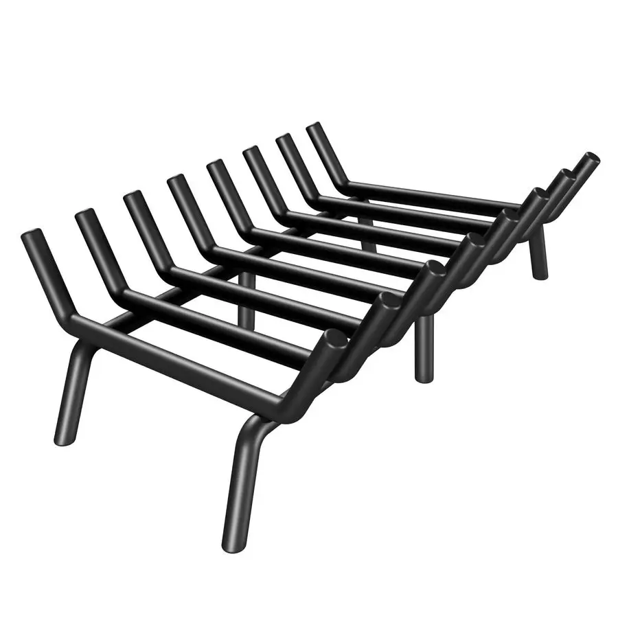 

Решетка для камина 30 дюймов, 8-секционная, из прочной стали, для использования внутри помещений, с 6 усиленными опорами, для розжига дров.