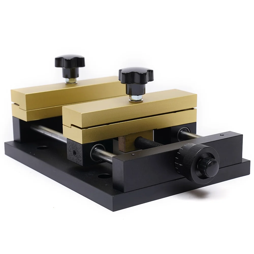 Laser Cutting Engraving Marking Machine Fixing Fixture Anodized Aluminum Alloy One Side Fixed Sliding Clamp With Countersunk Mounting Holes Fit M5 M6 Screws Industrial Laser Equipment Workpiece Clamping Tool