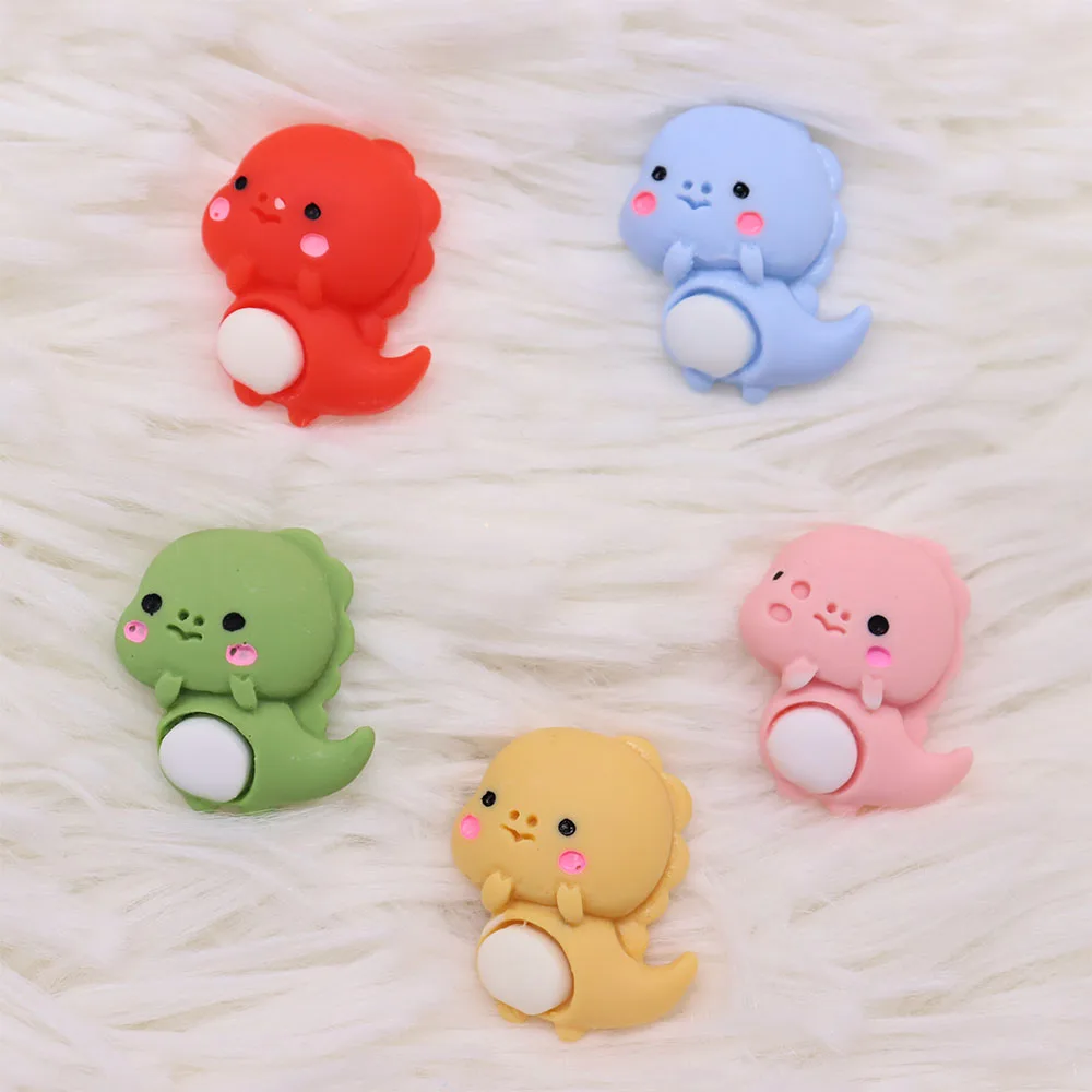 1pcs Resin Kawaii Colorful Animal Dinosaur Shoes Decoration Charms Buckle Clog Fit Wristband Hole Slipper Accessories Kid Gift