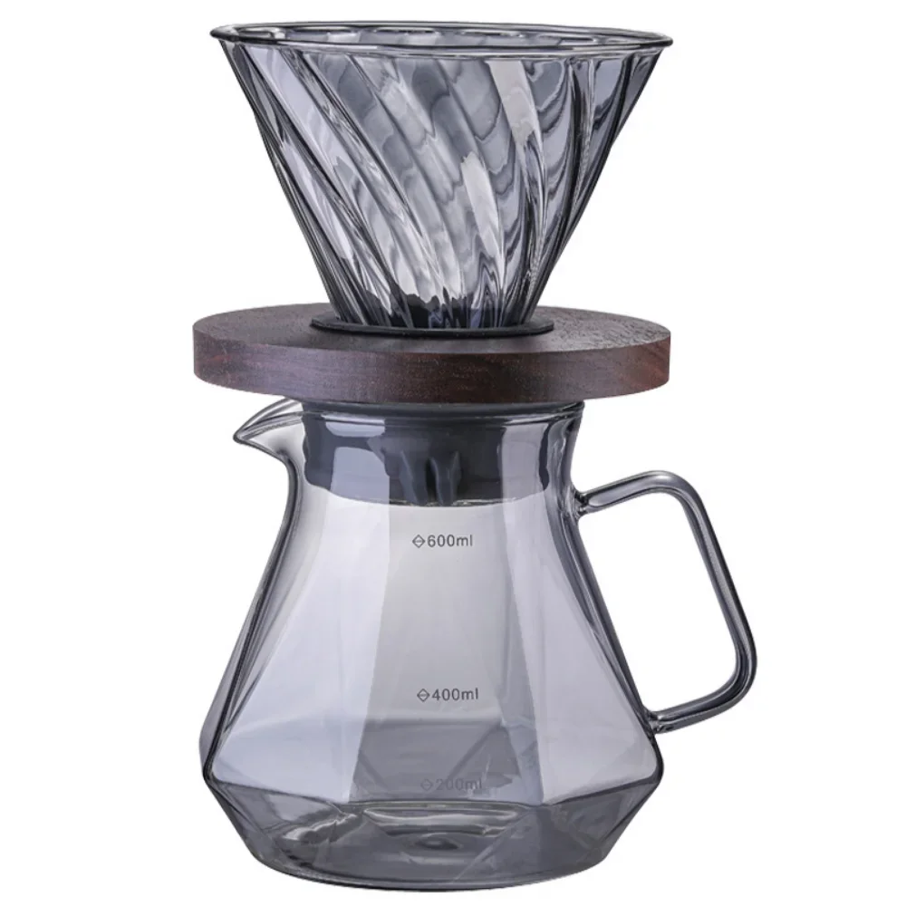 V60Coffee Filter Cup Set Glass Coffee Pot Glass Sharing Pot Household Drip Type Coffee Filter Cup V60coffee dripper