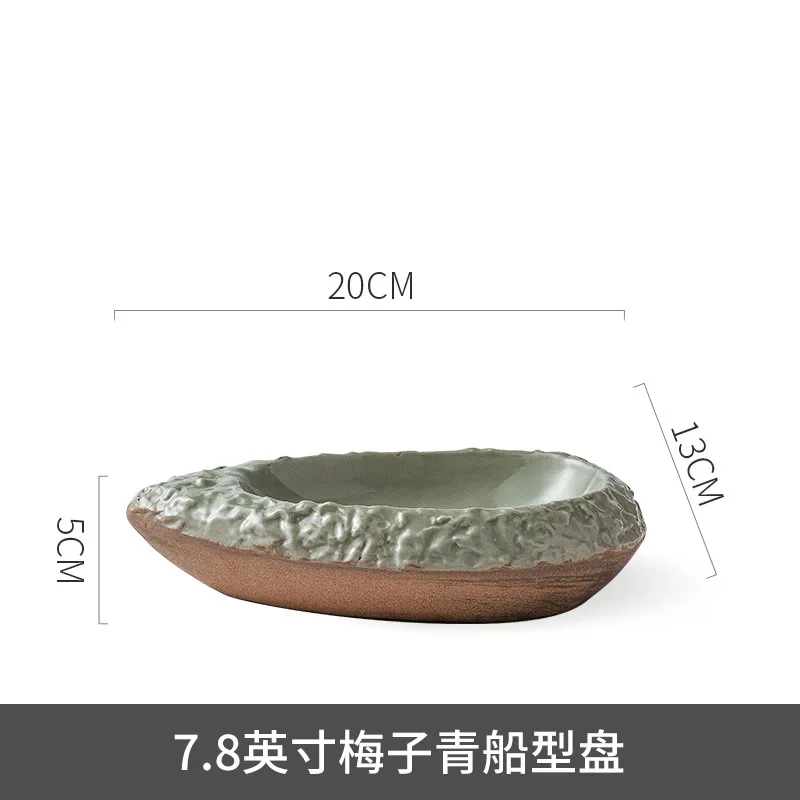 Irregular Ceramic Dinner Plate Dining Room Tableware Sashimi Disc Cold Dish Dessert Fruit Plates Salad Bowl Dim Sum