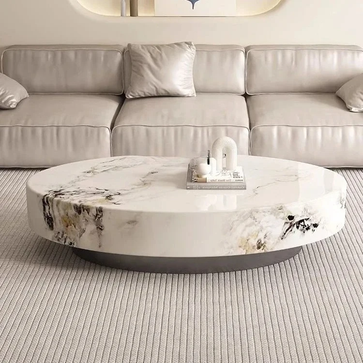 

Family living room coffee table marble coffee table living room simple luxury suspended cream style advanced sense0294