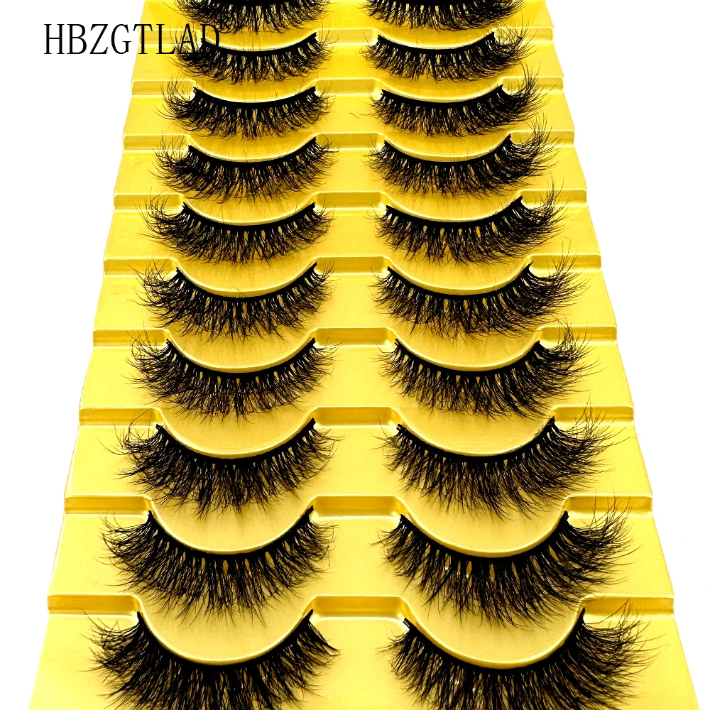 38 estilos, 10 pares de pestañas postizas de visón 3D largas naturales, kit de maquillaje de pestañas postizas, extensión de pestañas de visón, pestañas cortas