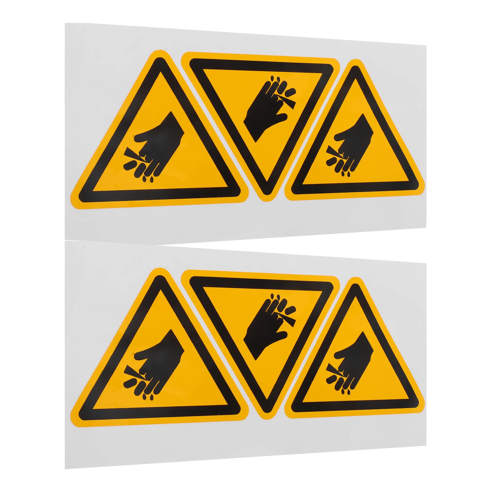 6 Pcs Warning Labels Electric Fence Safe Signs Stickers Waterproof Adhesive Hand Machinery Safety Reminder Industrial