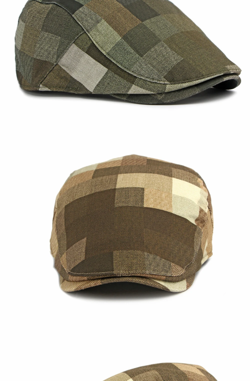 HT5062 Baskenmützen 2026 Frühling Herbst Kappen für Herren Damen Künstler Maler Baskenmütze Herren Damen Ivy Flat Cap Verstellbare Karierte Baskenmütze – Detail 7