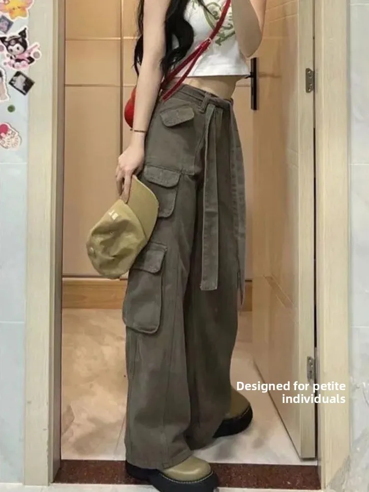 

High Waist Straight Leg Loose Fit Denim Jeans Women's plus Size Slimming Faionable Workwear Trousers Trendy Deep Blue