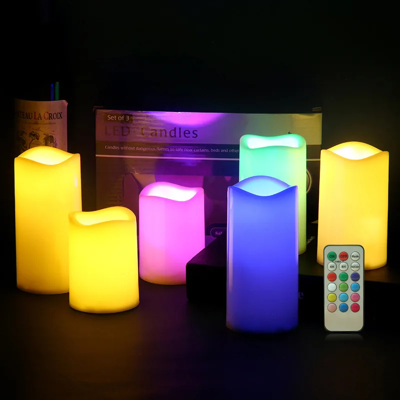 Flameless Led Candle Light LED Tea Light with RGB Remote Control Timer Night Light for Home Party Christmas Wedding Decoration