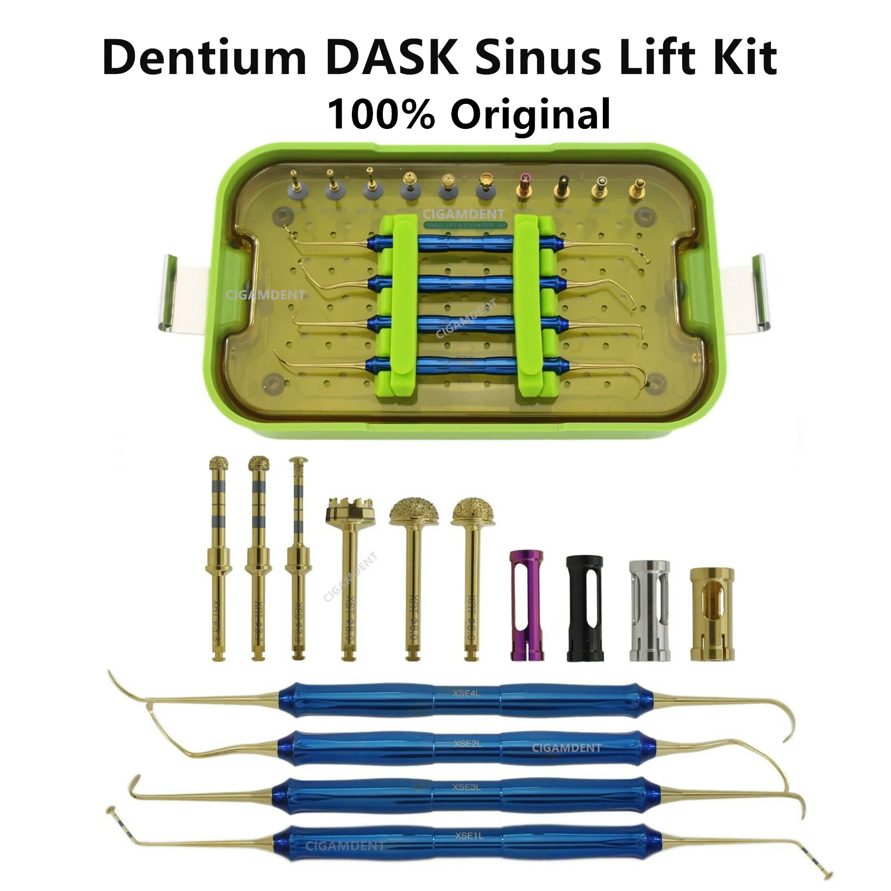 

Dentium DASK Sinus Lift Kit Dental Elevation Elevator Drills Lateral Approach Reamer Bur Stoppers Surgical Instruments