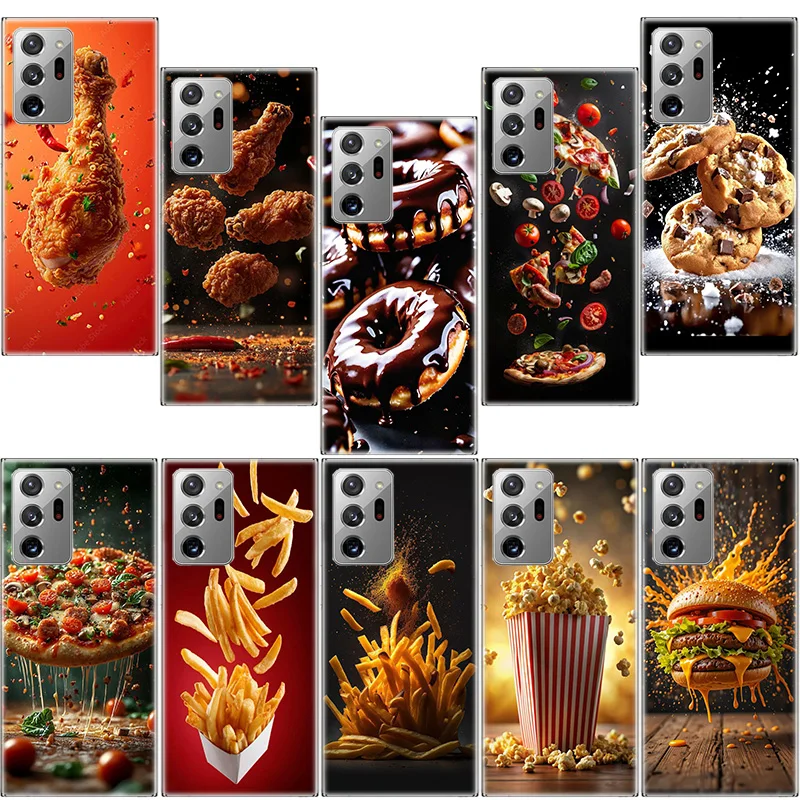 

Food Fries Beer Cheese Sushi Cookie Phone Case For Samsung Galaxy S25 Edge S24 S23 FE S22 S26 Ultra S21 S20 S10 Plus Capa Sof