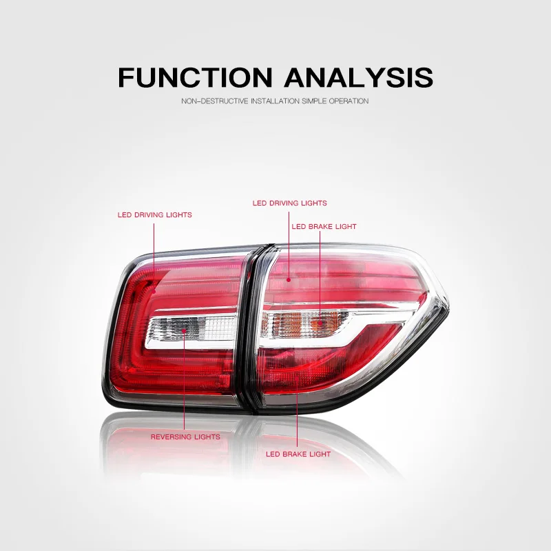 New Taillight For Nissan Patrol 2012-up LED Rear Lamp Brake Reverse Light Rear Back Up Lamp