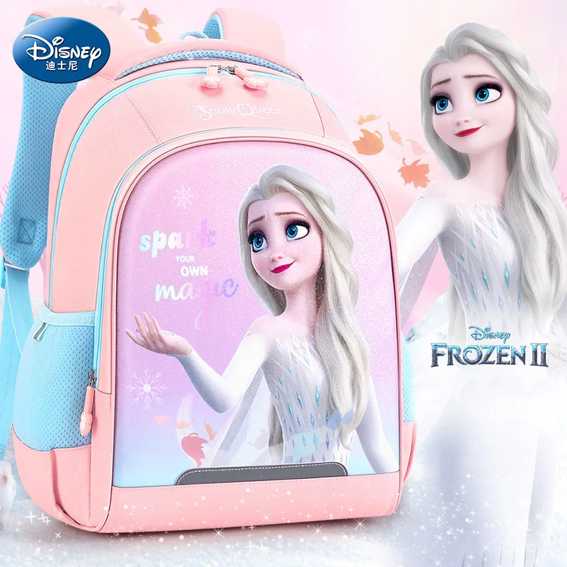 

Школьный рюкзак принцессы Эльзы для девочек Disney «Холодное сердце 2», детский рюкзак с рисунком Снежной королевы для начальной школы, большая вместительная водонепроницаемая сумка для детей