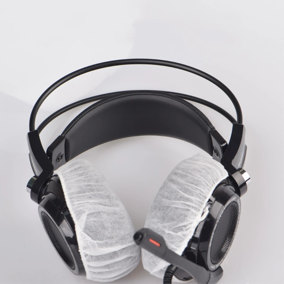 

100pcs Disposable Nonwoven Headset Stretchable Replacement For Headphones Whiteearphone Protective Covers For Ear Hygiene