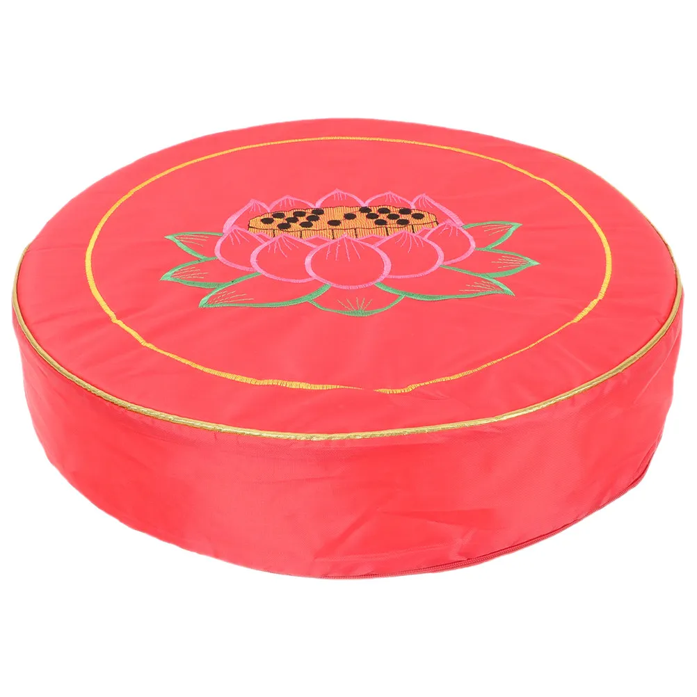 

Ergonomic Round Cushion Floor Sitting Pillow Lotus Design Worship Mat Zen Floor Cushion for