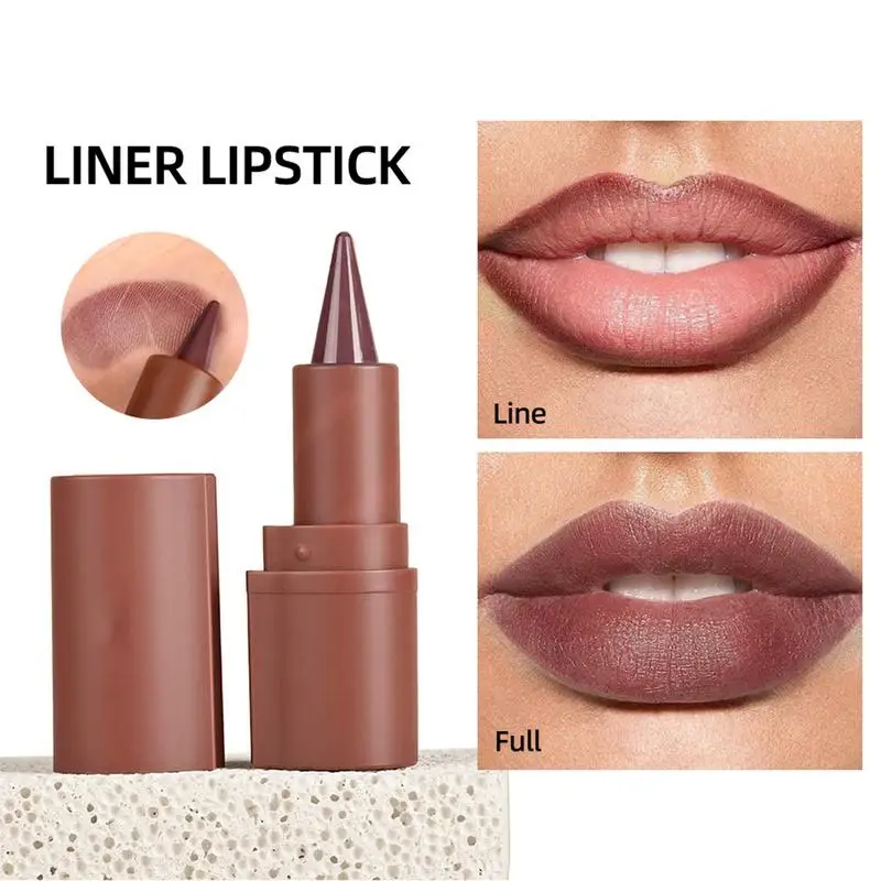 Pointed Lip Liner Blended Gradient Lip Liner Matte Nude Dark Brown Red Lip Liner Matte Matte Non-stick Lip Liner Dark Lip Liner