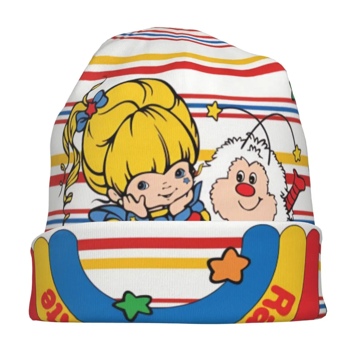 Rainbow Brite Spring Autumn Soft Hats Bonnet Sport Pullover Breathable Fitness Turban Warm Running