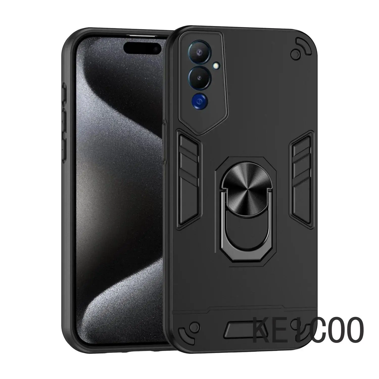 Case for Tecno Pova 4 Pro Pova4Pro Armor Shockproof Car Magnetic Ring Holder Hard Luxury Phone Cover TecnoPova4Pro LG8n Coque L0