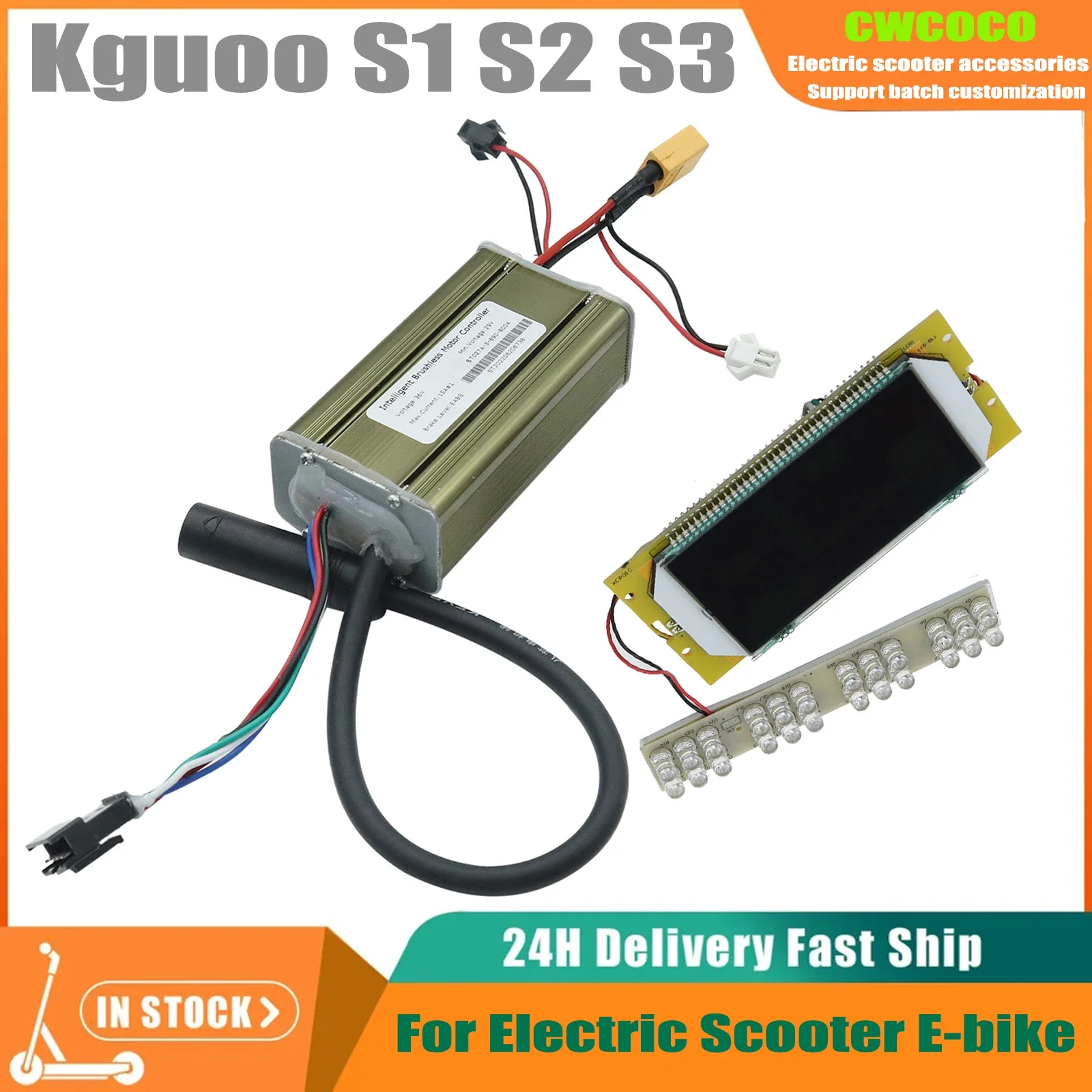 Electric Scooter Display Screen + 36V Motherboard Controller Driver Skateboard Replacement Accessories for Kugoo S1 S2 S3