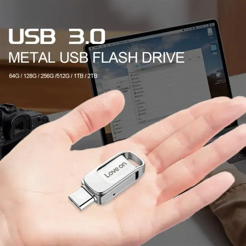 Pendrive Metal USB Flash Drives USB3.0 High Speed File Transfer Pen Drive 2TB 1TB 512GB Portable Waterproof U Disk For PC Laptop