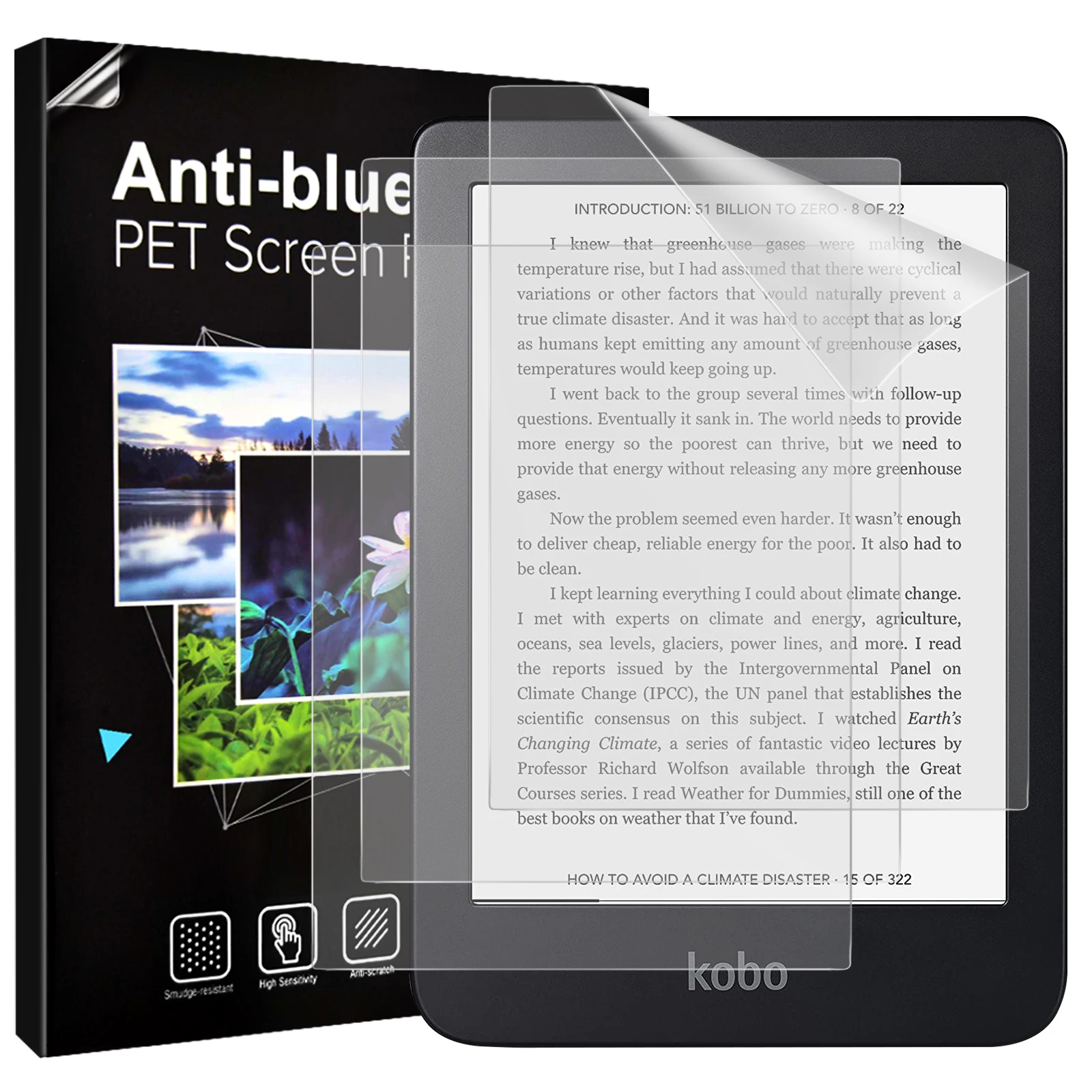3 Pack Screen Protector for Kobo Clara Colour 6