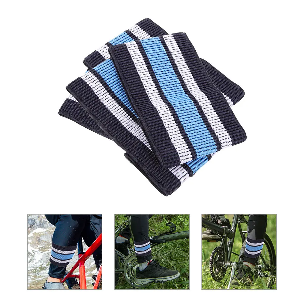 2Pairs Elastic Straps Multi Purpose High Stretch Cycling Accessory Adjustable Trouser Tightening Band Camping Leggings