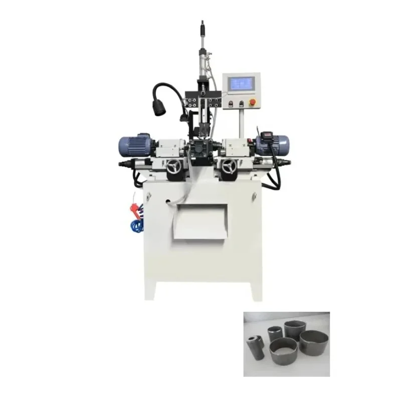 Numerical control double pipe rod chamfering machine with metal automatic feeding system