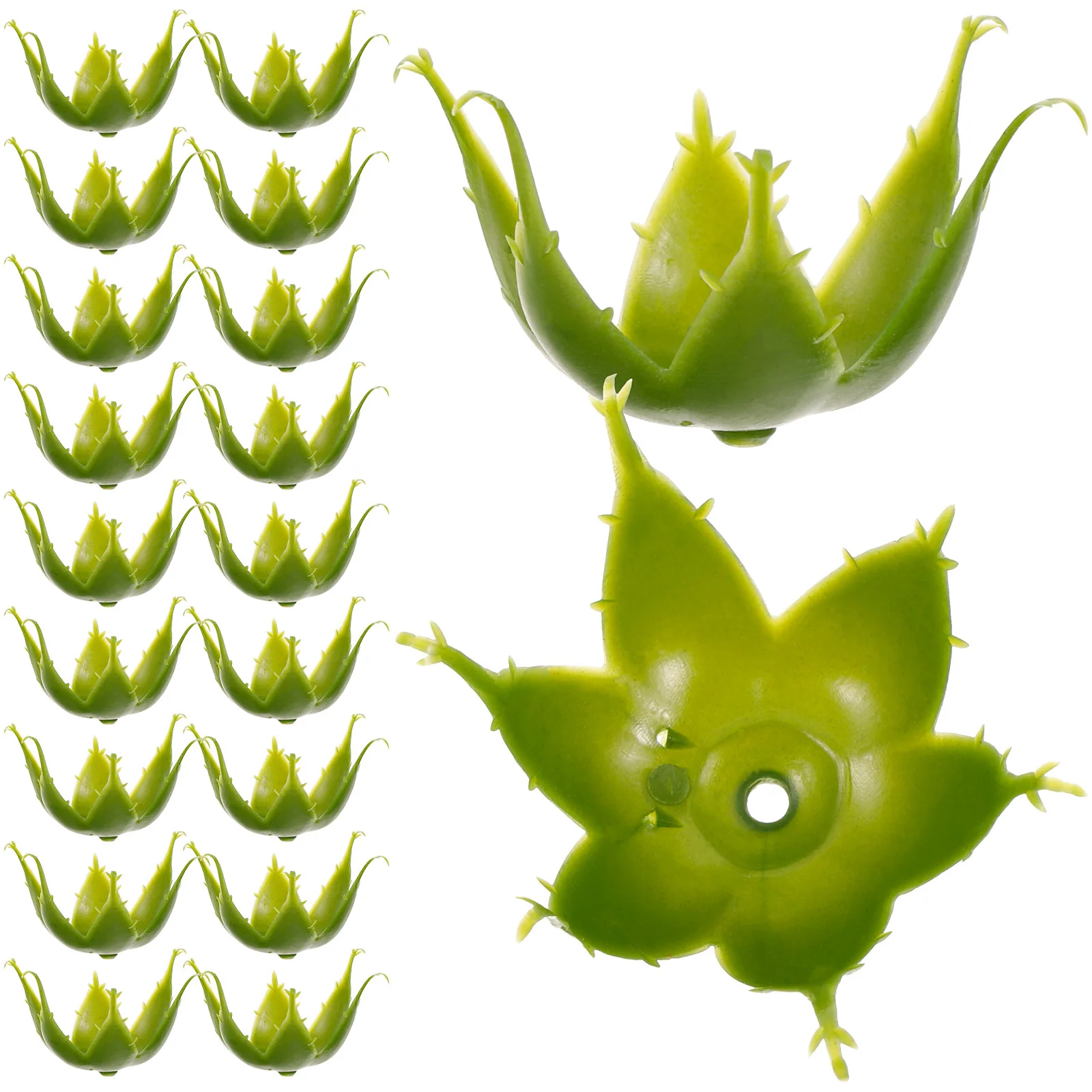 

100pcs Flower Calyxes Base For Diy Artificial Green Sepals Receptacle Craft Supplies Decor Party Favors