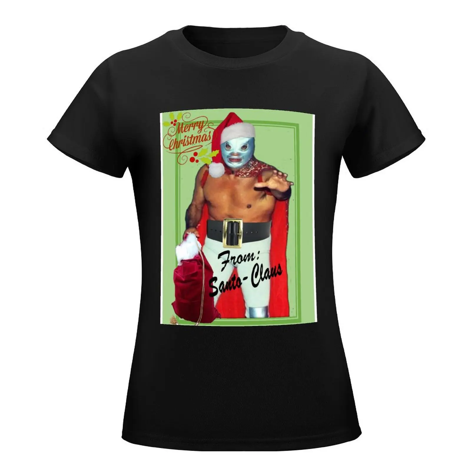 Santo Claus T-Shirt plus size tops korean fashion workout shirts for Women loose fit image 2