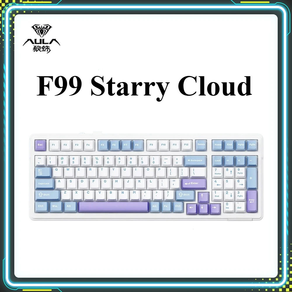 

Promotional Products AULA F99 Gaming Keyboards RGB Hot Swap Wireless Tri-Mode Custom Mechanical Keyboard PC E-Sports Gifts