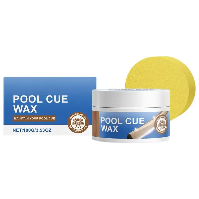 Wood Pool Cue Polish Pool Cue Shaft Wax With Sponge Wooden Care Cream Maintenance Accessories Silky Anti Cracking Care Supplies