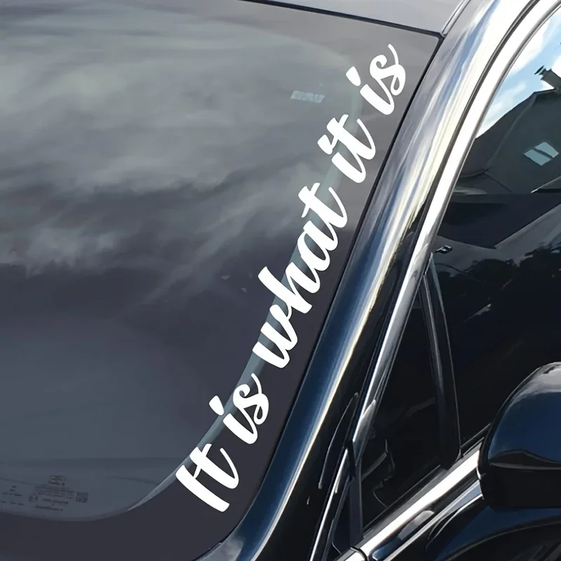 

1 шт., наклейка на автомобиль, мотоцикл, минималистичный текстовый дизайн, наклейка для украшения автомобиля