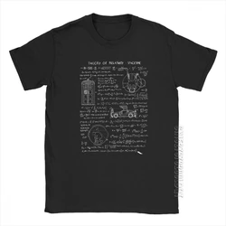 Relativity Spacetime T-Shirt Men Donnie Sciences Cotton Tee Shirt Male Tshirt Math T Shirt Oversize Tops