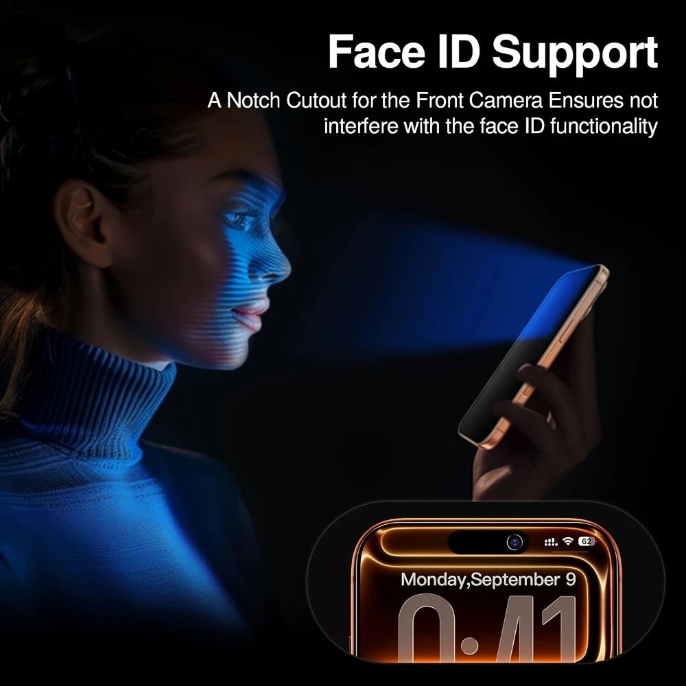 NNBILI 1-5pcs Full Cover Privacy Tempered Glass Screen Protector for iPhone 17 16 15 14 13 12 11 Pro Max 17e 16e Easy to Install view 3