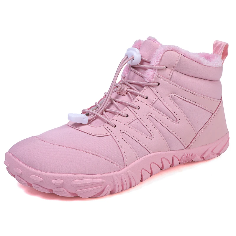 Unisex Size 35-47 Outdoor Women Hiking Boots Pink Winter Warm  Trekking Boots Non-Slip Casual High Quality Climb Walking Shoes