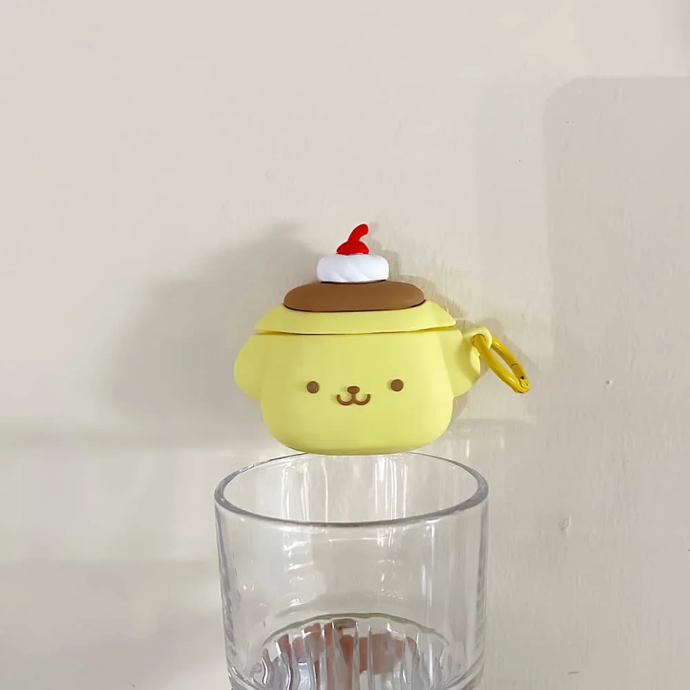 حافظة سماعة الاذن لأجهزة AirPods Pro 2rd لطيف الكرتون دور بوم بوم بورين حافظة سماعة الرأس لأجهزة AirPods 1 2 3 4 لينة سيليكون غطاء وقائي