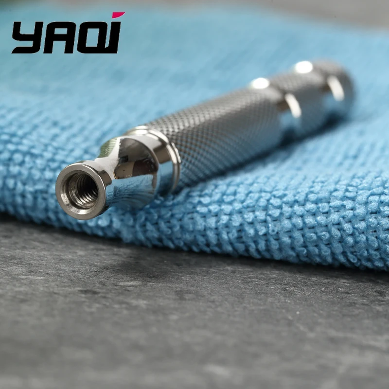 YAQI Polished 303 Stainless Steel Safety Razor Handle for Men - Smooth Shaving Experience