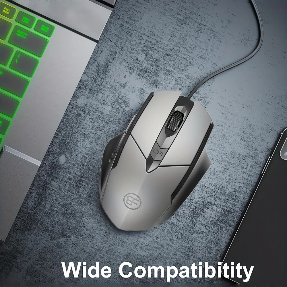 USB Wired Optical Mouse Wired Gaming Mouse 7200DPI Adjustable 6 Buttons Ergonomic Mice for PC Laptop Computer Notebook Macbook