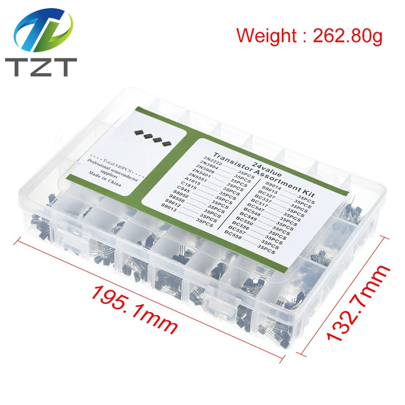 840pcs/set 24Values BC547 BC327 BC337 2N2222 3904 3906 C945