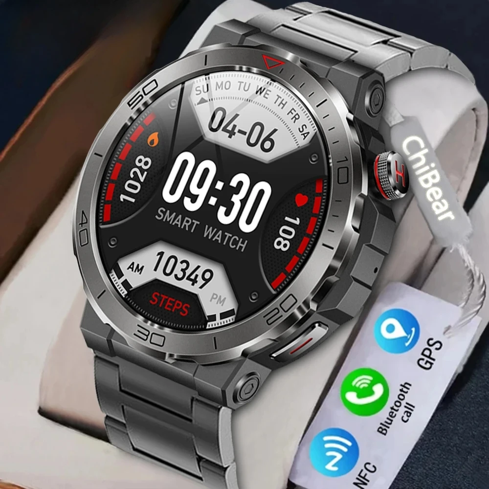 

2025 New GPS Outdoor Smartwatch Men's Sports Fitness 410 MAh Watch Bluetooth Call Waterproof Smart Watch