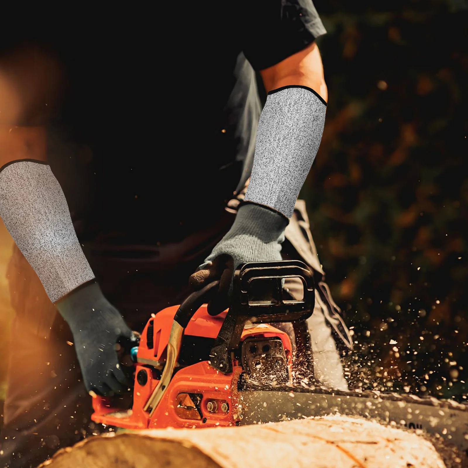 

Cut Resistant Arm Sleeves Forearm Covers For Gardening Construction Metalworking Woodworking Stretchable