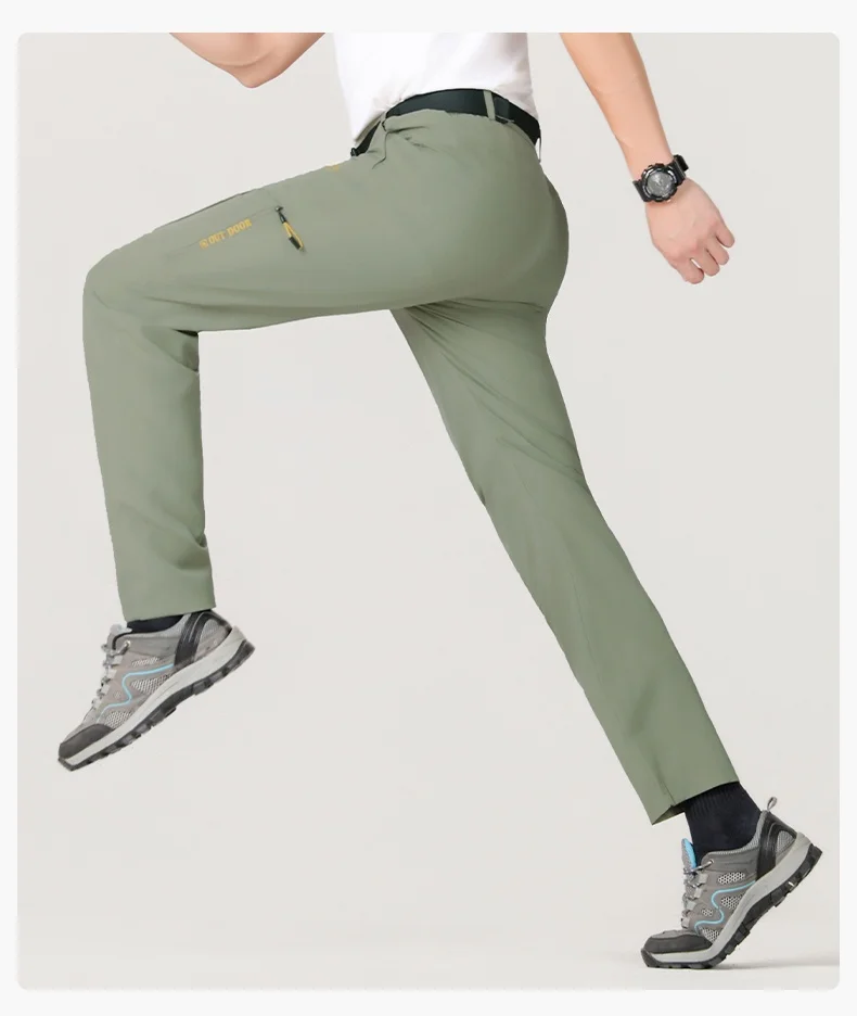 5XL Sommer Schnelltrocknende Wanderhose Herren Dehnbare Wasserdichte Taktische Hose mit Reißverschlusstaschen Leichte Angelhose – Detail 21