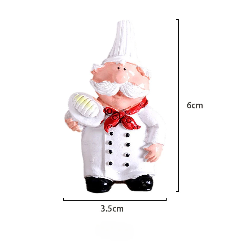 Creative Euramerican Style Chef Cook Bread 3D Refrigerator Magnet Sticker Kitchen Decoration Accessories Tourism Souvenir Gifts