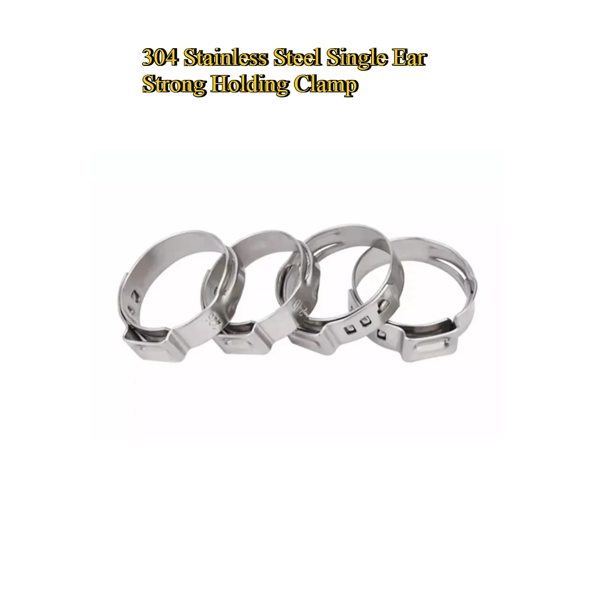 

304 Stainless Steel Single Ear Strong Holding Clamp / Pipe Clamp / Water Pipe Clamp