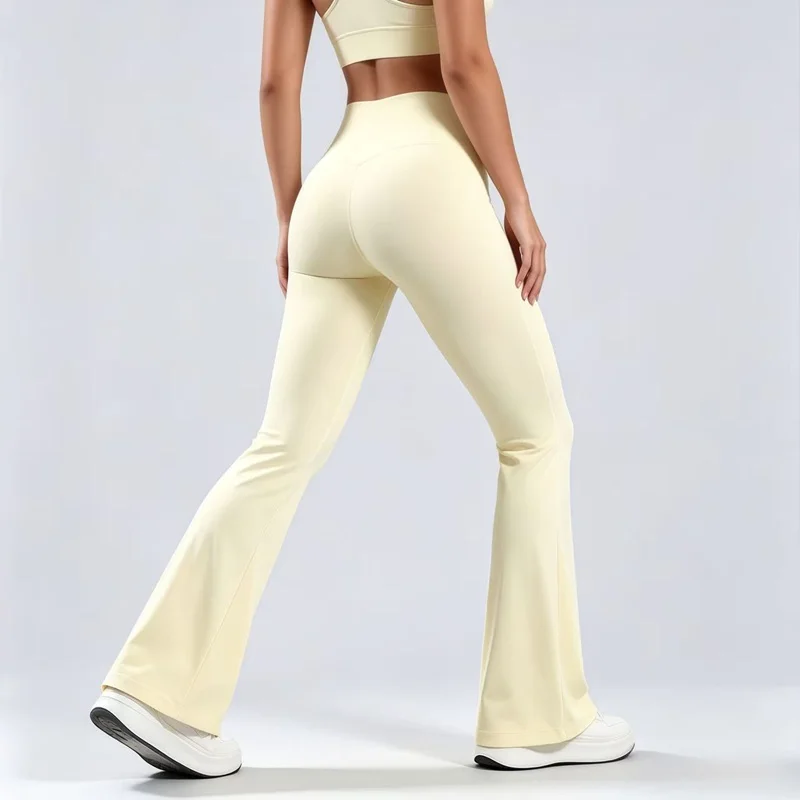 Gym Pants Women Origin Flares Tummy Control Butt Lift Yoga Slim Fit Sportswear Running Workout Sports Fitness Flared Leggings