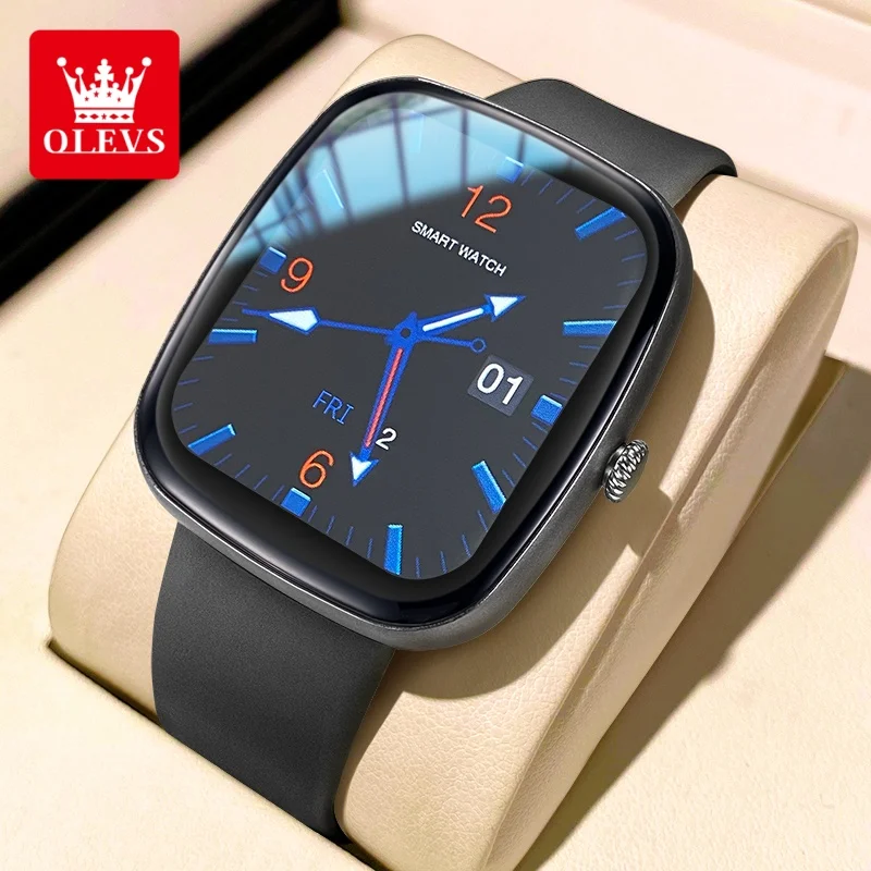OLEVS 8207 Smart Watch Original 1.83 Inch Multimotion Pattern Bluetooth Smart Watch Wireless Charging Compatible Android IOS