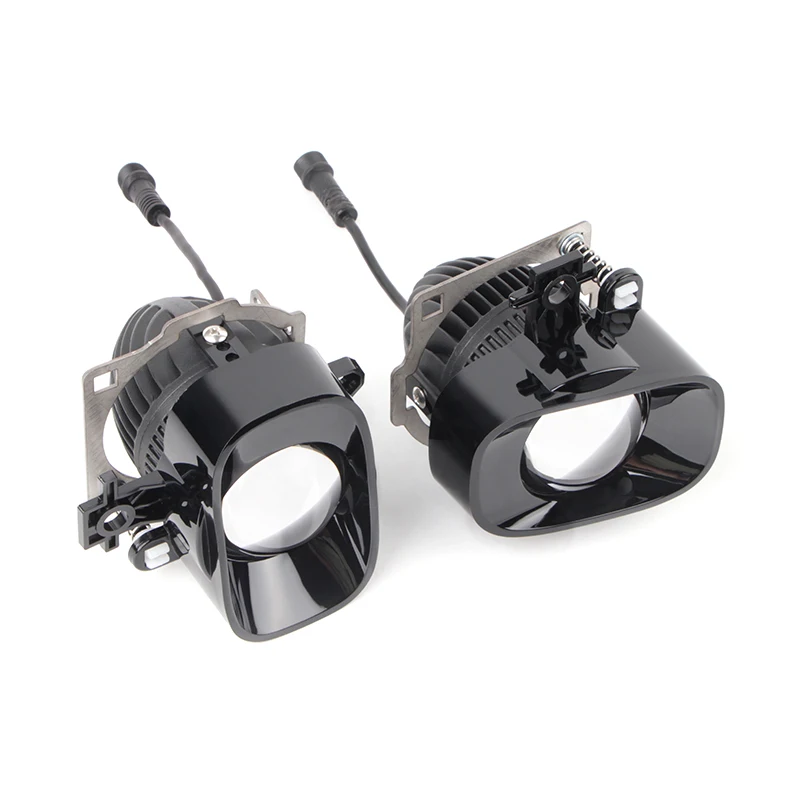 2 بوصة مصباح الضباب ثنائية جهاز عرض (بروجكتور) ليد عدسة HD عالية منخفضة شعاع 3-color المصابيح الأمامية ل Tourle تويوتا العارض الضباب الخفيف IP67 مقاوم للماء #3