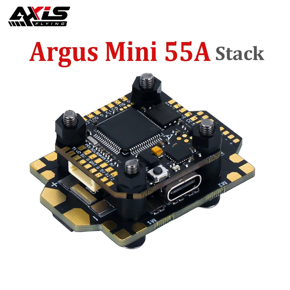 SkyDElAxisflying Argus Mini 55A Stack F7 Pro Flight Controller MPU6000 / ICM-42688-P 55A ESC For RC FPV Freestyle S