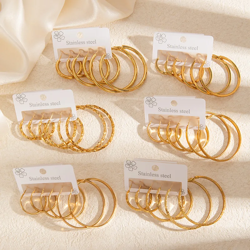 

High-end Style Exaggerated Large Earrings Fashionable Personalized Stainless Steel Earrings for Women