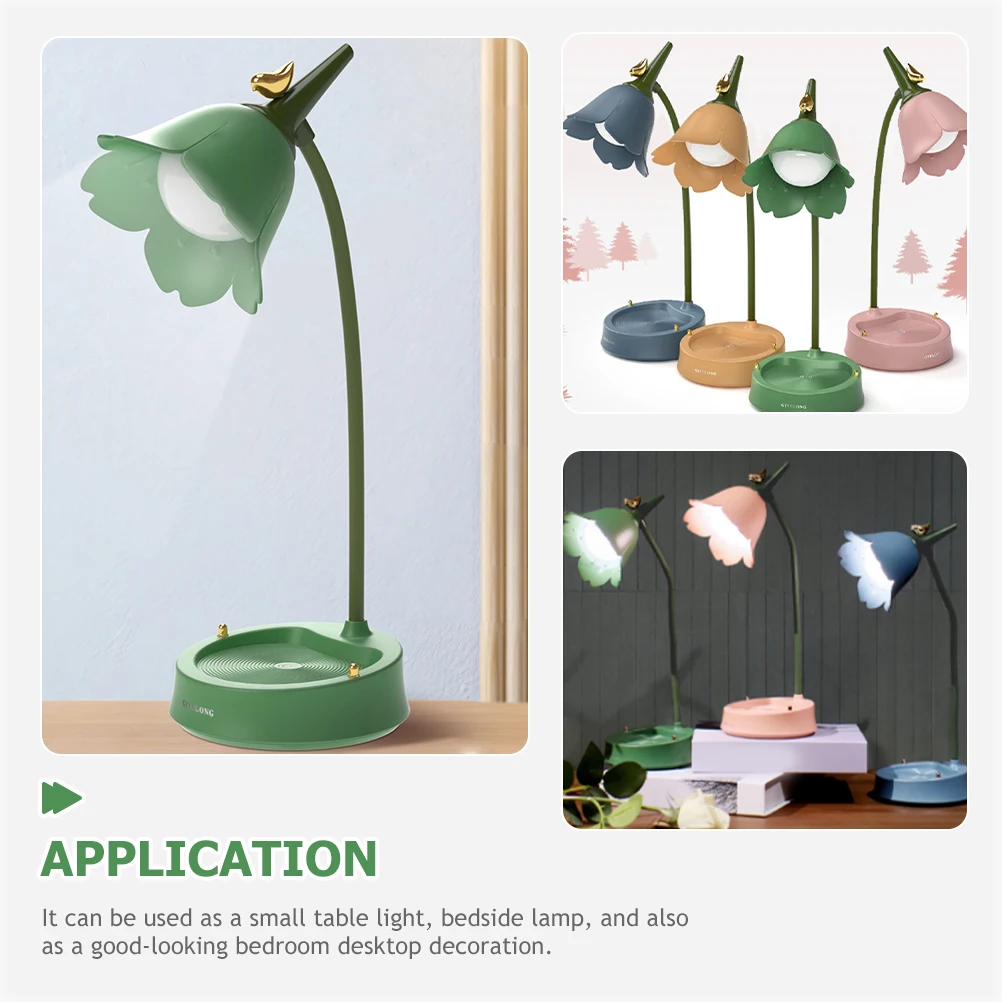 

LED Desk Flower Design Creative Desk Lamps Dimmable Table Light Nightst Cordless Plastic Material Bedroom Decoration Gifts