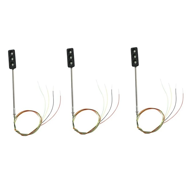 أضواء المرور لنموذج دائرة ليد ، نموذج البناء HO OO ، إشارة 3-ضوء ، هندسة معمارية تصنعها بنفسك ، قطار الشارع ، 3 دولارًا