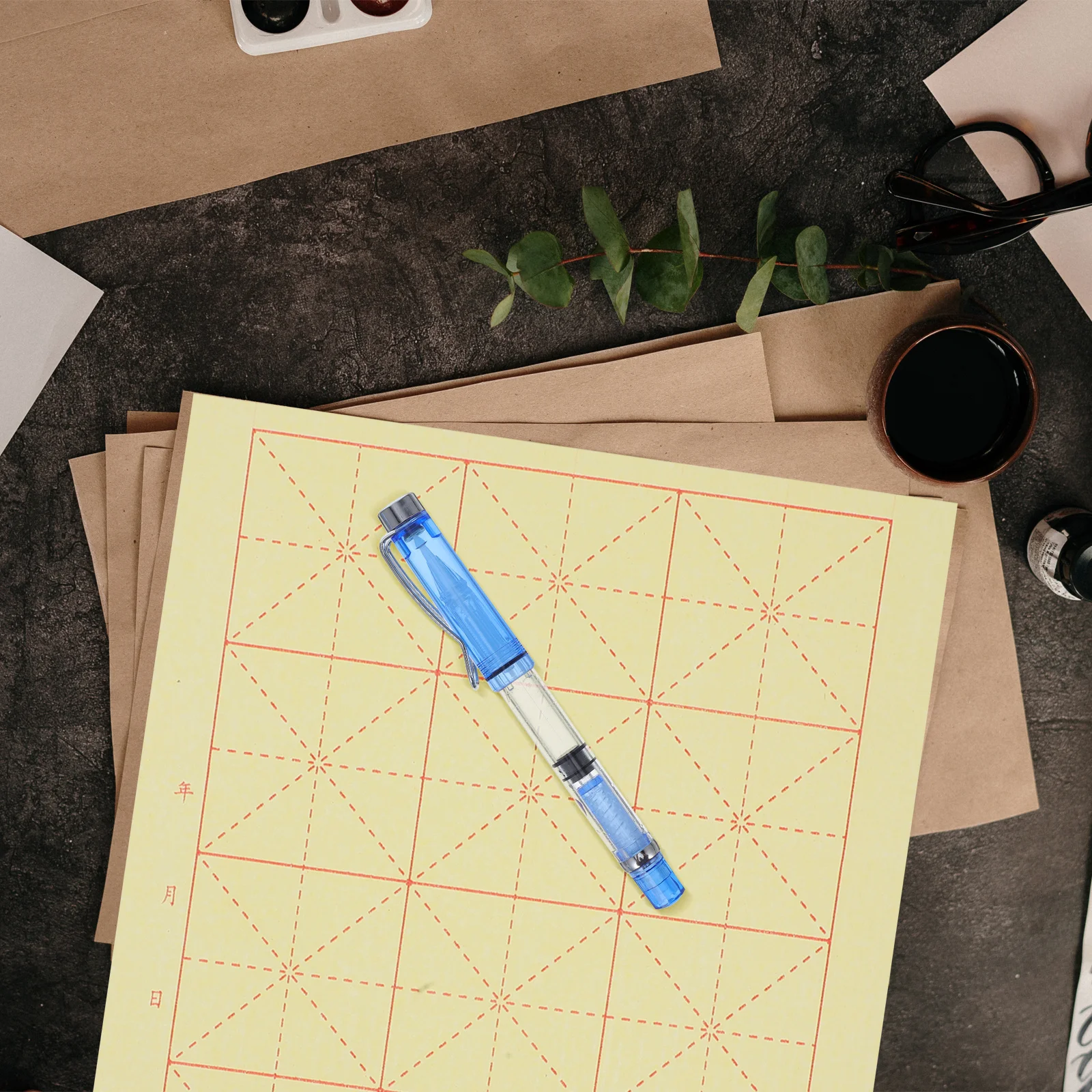 5 قطعة قلم فرشاة الخط طرف ناعم قلم مرن قابل لإعادة الملء لرسم الحروف أدوات الرسم الفني #5